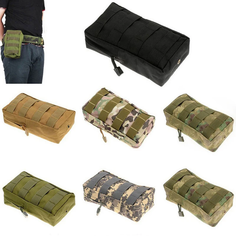 Multifunctional 1000D Outdoor Military Tactical Waist Bag EDC Molle Tool Zipper Waist Pack Accessory Durable Belt Pouch Backpack