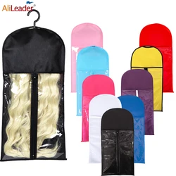 Wig Storage Bags and Wig Holder Set 60cm 80cm Dust-proof Hair Extensions Storage Hair Packaging for Wig Storage