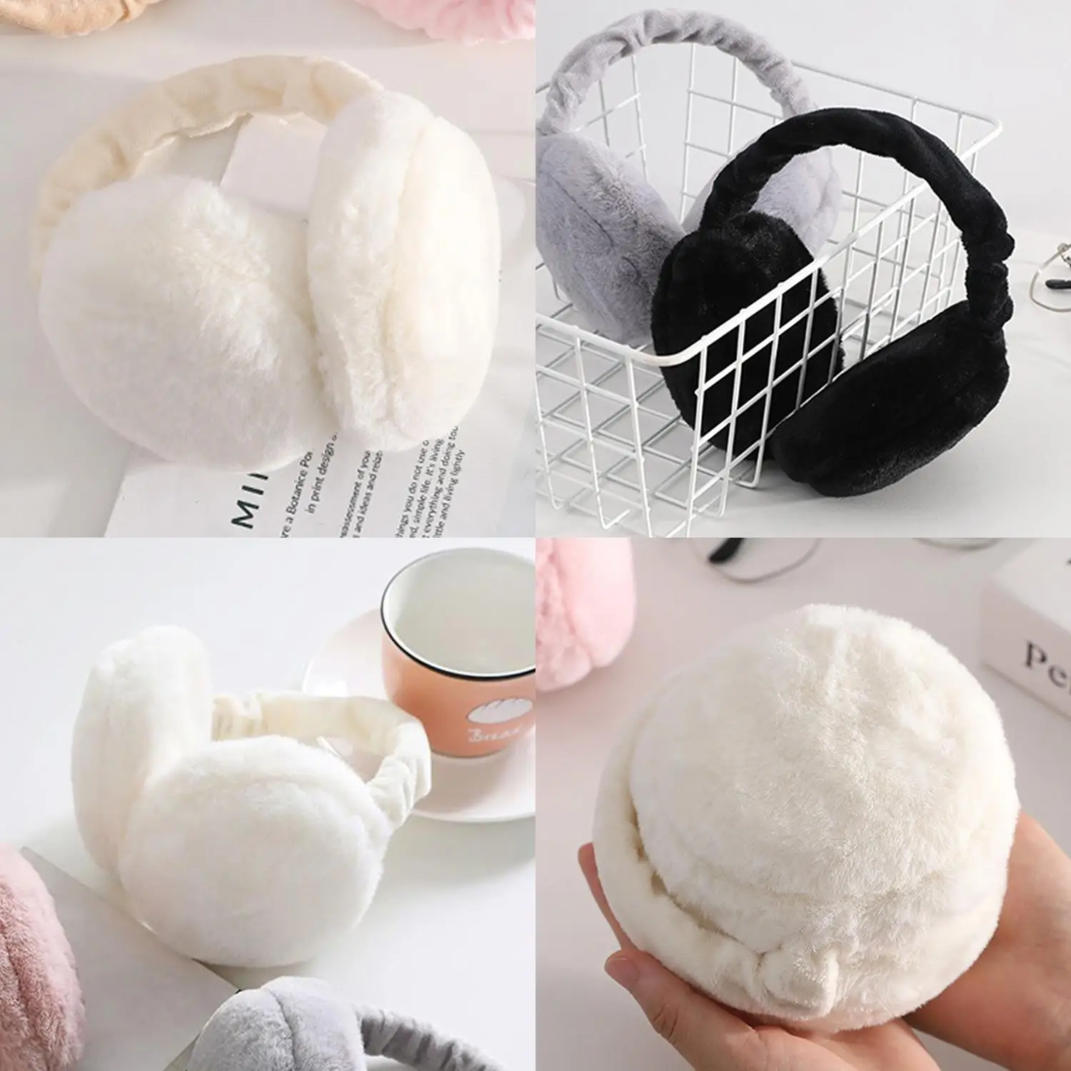 1 قطعة لينة أفخم الأذن دفئا الشتاء الدافئة غطاء للأذنين للنساء الرجال الموضة بلون إيرفلاب في الهواء الطلق الباردة حماية الأذن يفشل #3