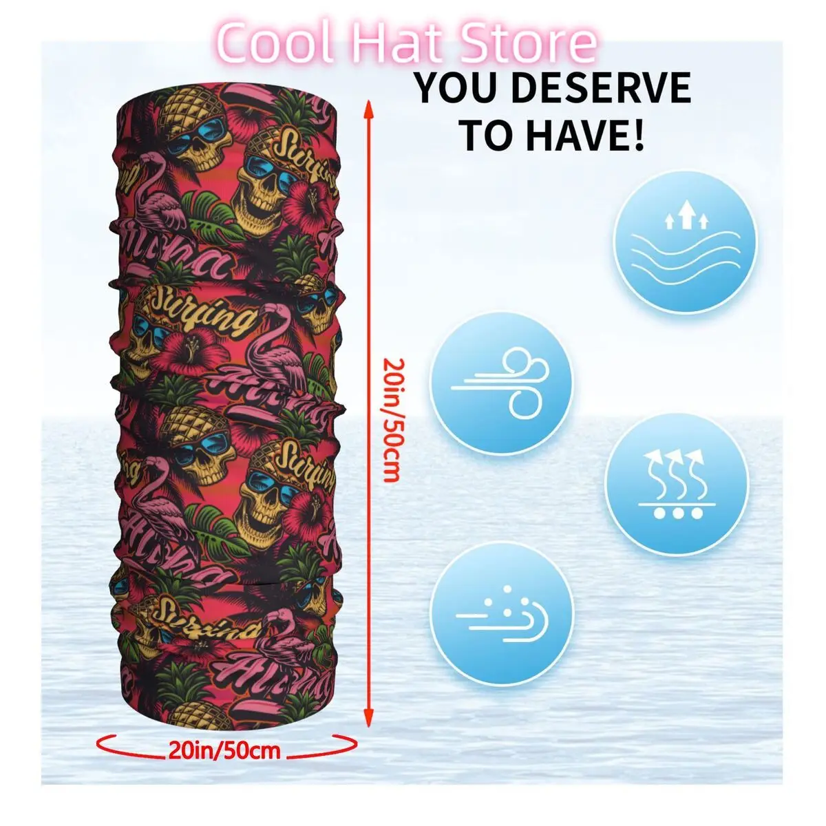 الجماجم الأناناس (2) وشاح الرقبة قناع الوجه البوليستر #2