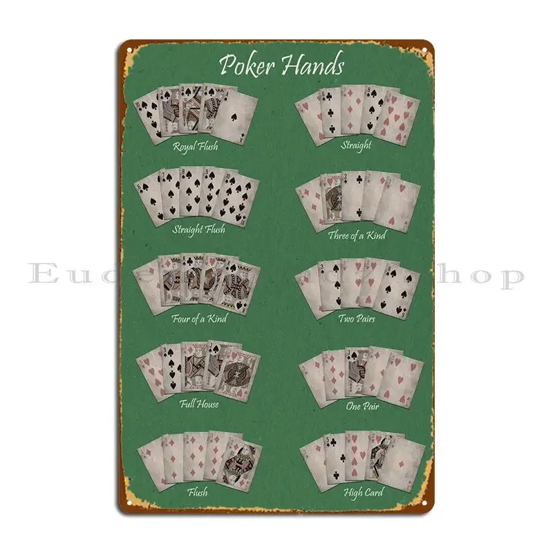 design-de-sinal-de-metal-de-maos-de-poquer-personaliza-cartaz-de-sinal-de-lata-de-personagem-de-casa-de-cozinha