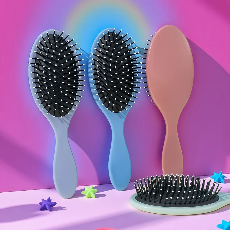 

Многоцветная эллиптическая расческа с воздушной подушкой, массажная щетка для кожи головы, расческа для кудрявых волос с воздушной подушкой, подходит для различных типов волос.