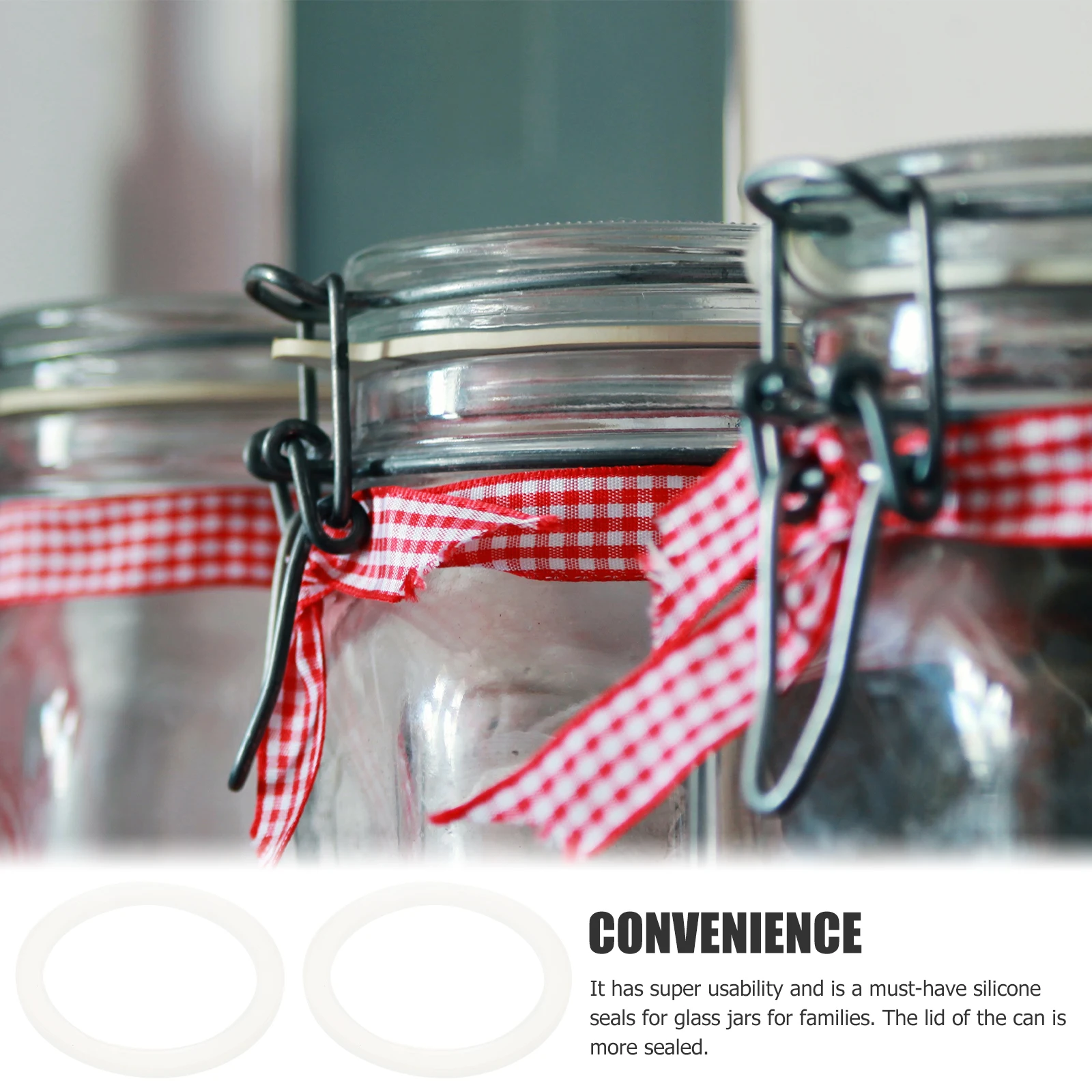 

20Pcs Silicone Sealing Rings for Mason Jar Lids Flexible Leakproof Airtight Jar Gaskets Replacement Silicone Rings for Glass