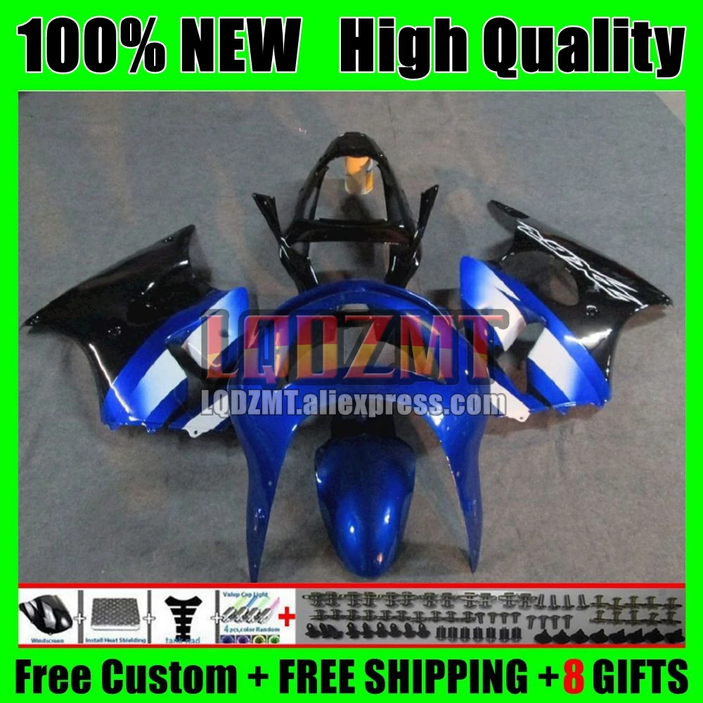 Body For KAWASAKI NINJA 600CC Blue black ZX600 ZX636 42No.7 ZX 636 6 R 600 CC ZX 6R ZX-636 ZX-6R ZX6R 98 99 1998 1999 Fairing