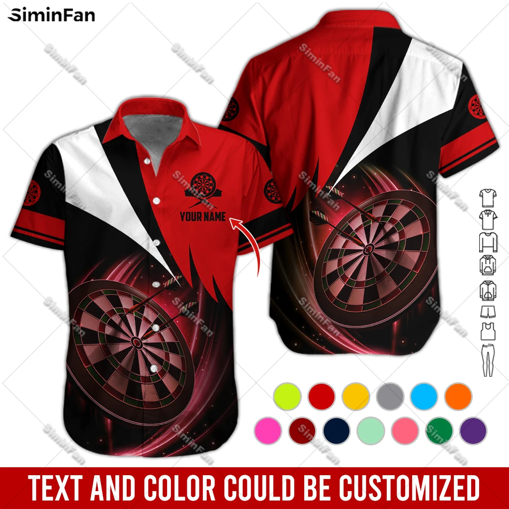 

Custom Text Dartsboard Colorful Mens Hawaiian Short Sleeve Shirts 3D Full Printed Male Lapel Tshirt Summer T-shirt Unisex Tee-1