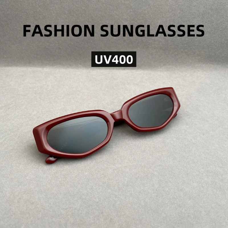 

Retro Oval Small Frame Sunglasses Women's Fashion Outfit Outdoor Leisure Sunscreen Essential Item UV400 Shades Eyewear
