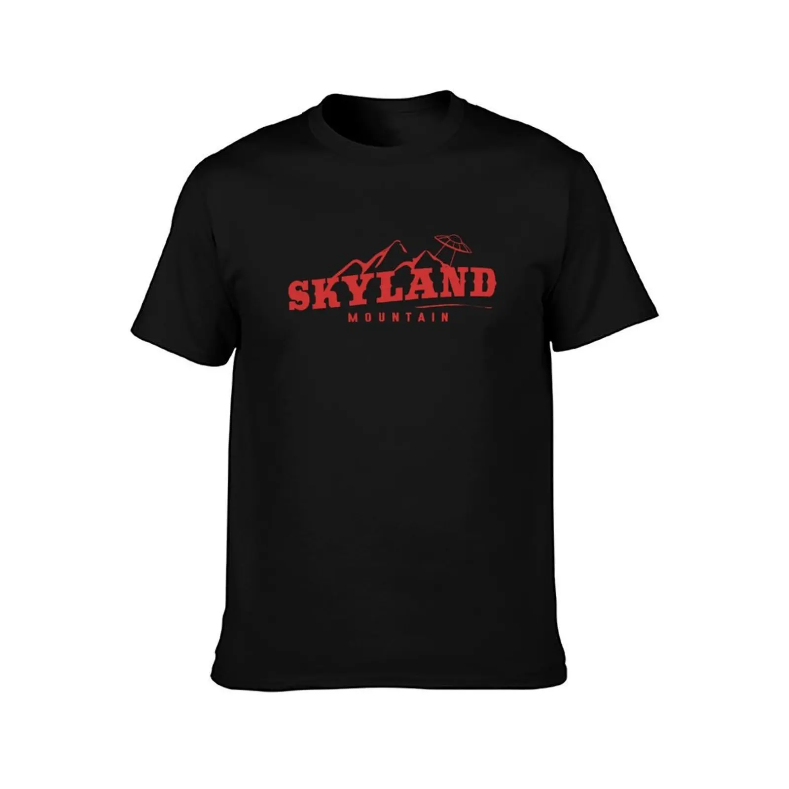 The X Files: تي شيرت Skyland Mountain تي شيرت رجالي تي شيرت قطني ثقيل للرجال تي شيرت قطني