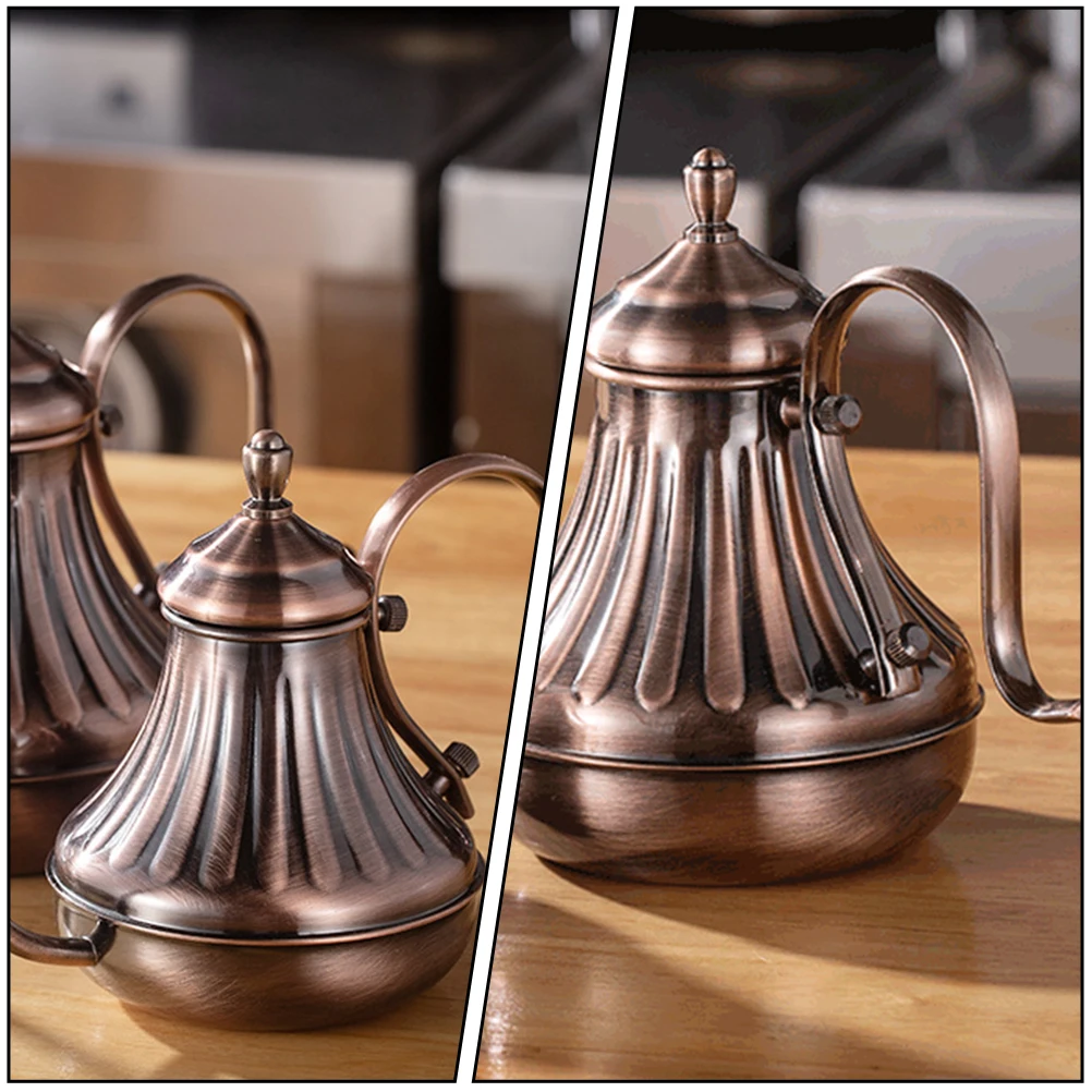 

1pc Long Spout Coffee Kettle Stainless Steel Hand Brewing Tea Pot Ergonomic Handle Kitchen Cafe Home Use Coffee Kettles