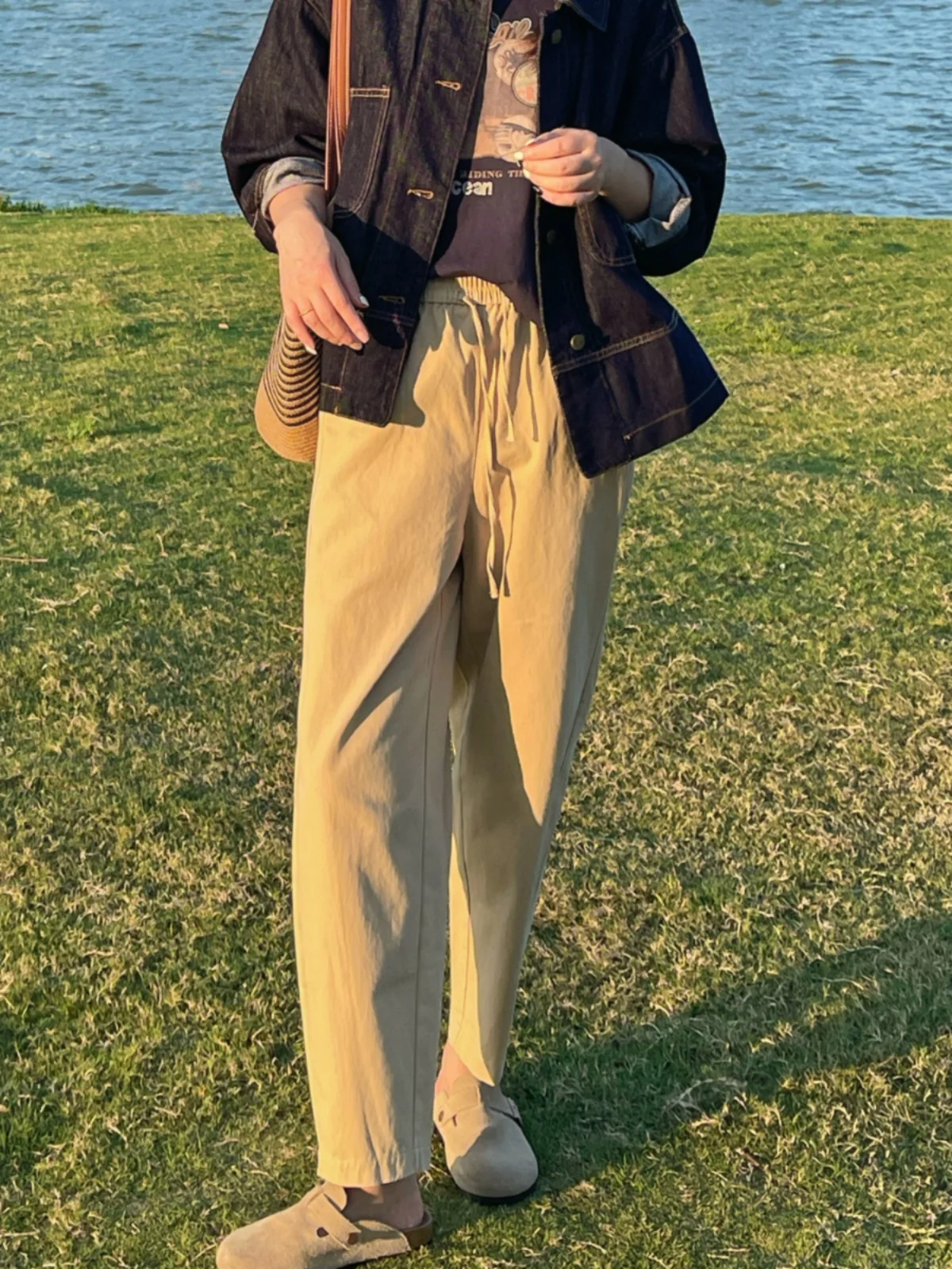 

Classic Tailored Straight Leg Casual Pants Women's Long Trousers Slimming Versatile Sle Comfortable Fit Commute Faion