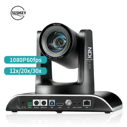 NDI PTZ Camera SDI HDMI IP Camera Full 1080P60fps AI Tracking 12/20/30x Optical Zoom POE + Church live streaming recording