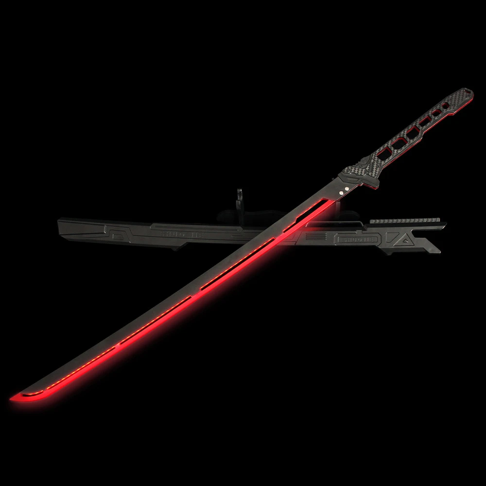 80 centimetri Cyberpunk Gioco Arma Katana Energia Termica Periferica Coltello Luminoso Modello Acrilico Ornamento Collezione Artigianato Regali Giocattoli
