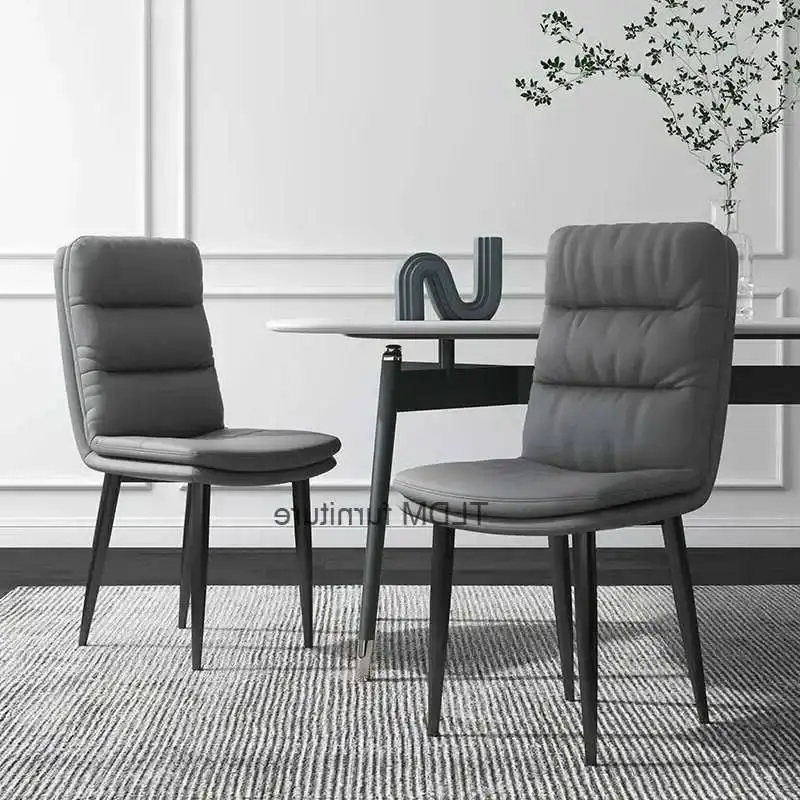 Hermosas Sillas De Comedor De lujo, sillas De Comedor Vintage De moda, Sillas De Comedor tapizadas europeas De cuero, muebles De Comedor