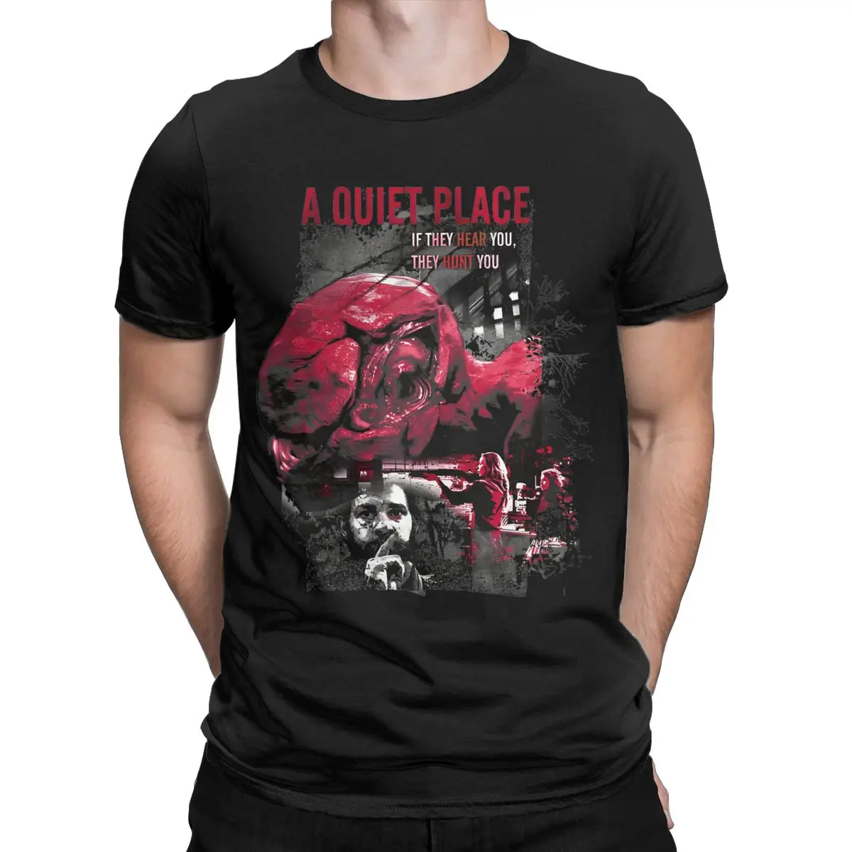 Summer A Quiet Place Film Horror Movie Men Women T Shirts Apparel Vintage Tees T-Shirt 100% Cotton Original Clothing