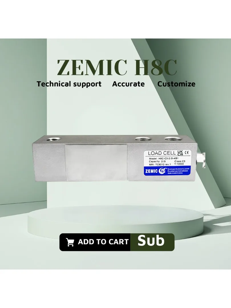 Czujnik wagowy ZEMIC H8C H8C-C3, ogniwa tensometryczne wahliwe, czujnik siły wagowej, czujnik nacisku, robot przemysłowy, automatyzacja, tester — zdjęcie produktu 7