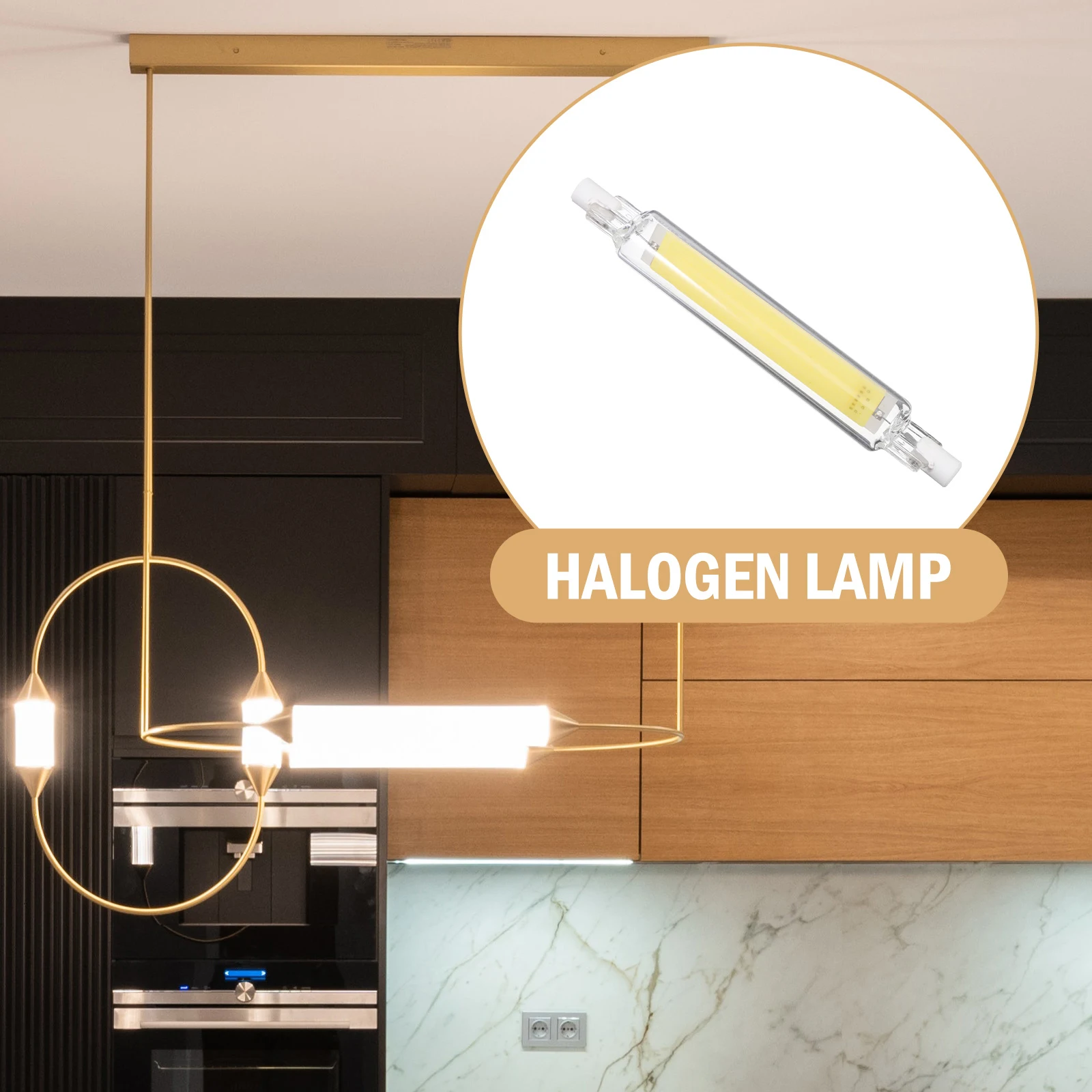 1Pcs LED Double End Lamp Glass 118mm Replacement Halogen Bulb Safe No Uv Ir for Home Desk Garden Garage Lighting