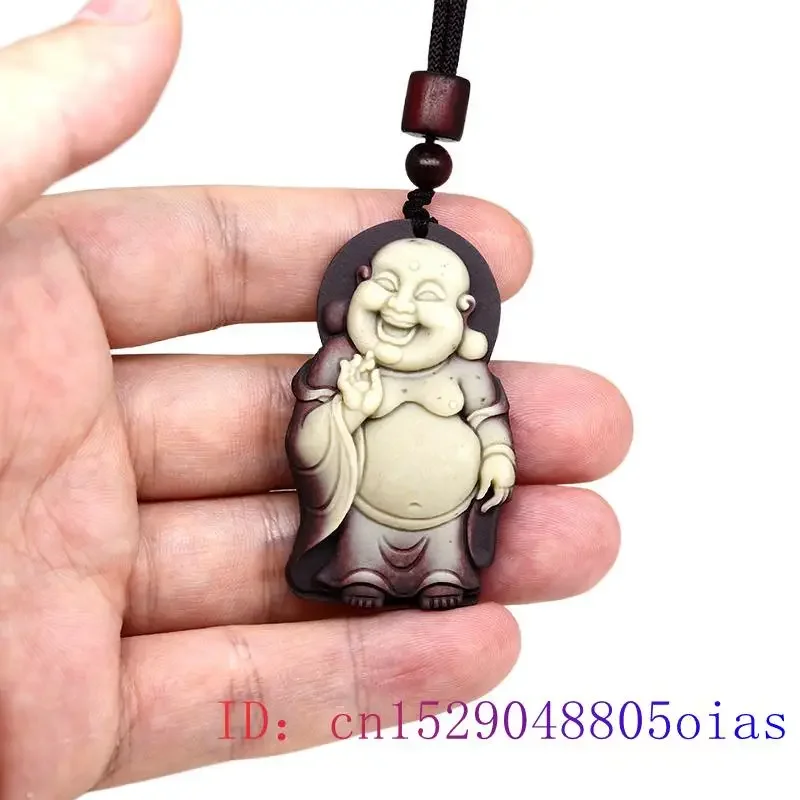 Jade Maitreya Pendant Real Jewelry Fashion Gemstone Natural Amulets Necklace Talismans Pendants Gemstones Designer Charm Buddha