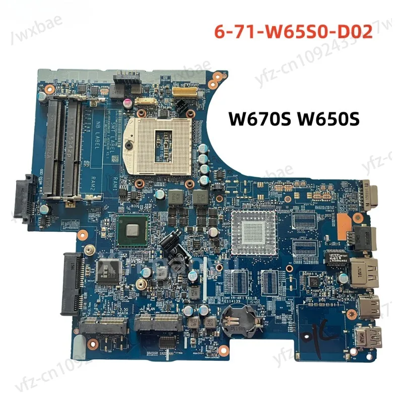 Original For CLEV0 W650S W650 W650SC W650SR W670S W670SR W670SC Laptop Motherboard 6-77-W670SZIU-D02 6-71-W65S0-D02