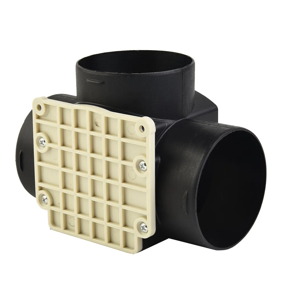 

Т-образный воздуховод с регулирующим клапаном, 1 шт., черный, новый, высококачественный, для систем вентиляции