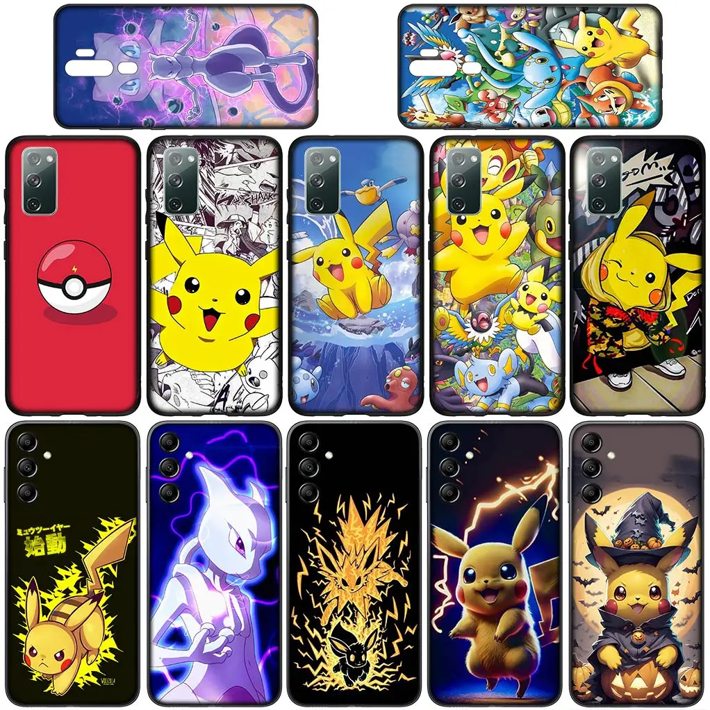 Mewtwo p-pokemons Mew p-pikachu funda de teléfono para Samsung Galaxy S24 S23 Fe Ultra Plus A05 A55 A35 A24 A25 A15 M55 Coque