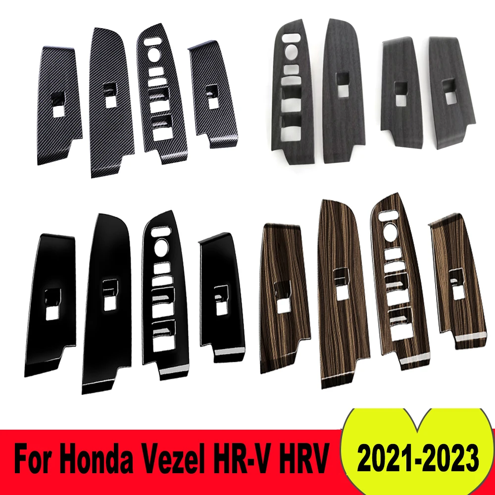

Автомобильные аксессуары RHD, внешняя подъемная кнопка, отделка, наклейка, Обложка, рамка, украшение для Honda Vezel HRV для панели управления окон 2021 2022 2023