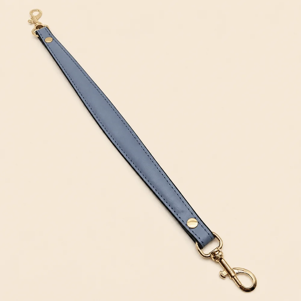 Sturdy Strap Short Shoulder Strap PU Leather+metal Folded Strap Underarm Bag Strap Metal Hardware Bag Strap Accessories