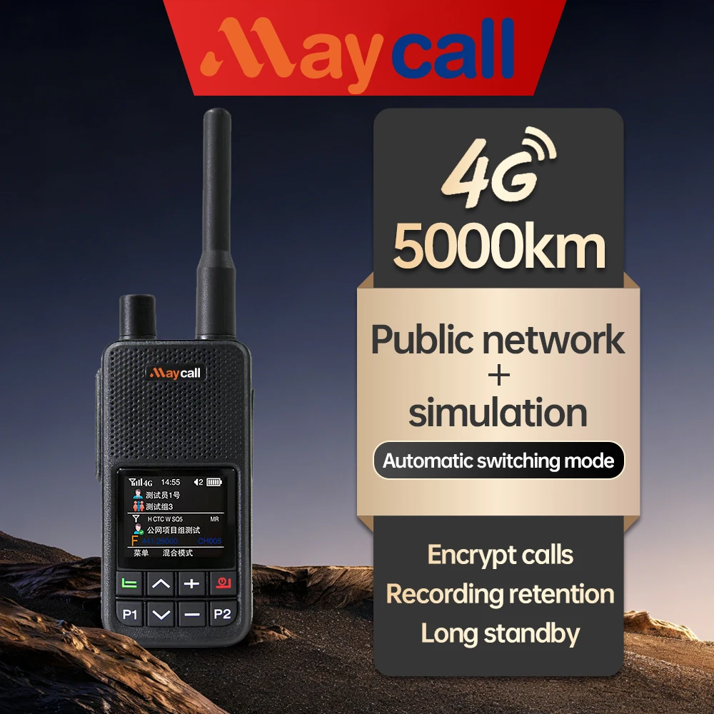 Maycall MC-98 European Version 4G POC Handheld Two-Way Walkie Talkie Loud Horn 5000km Range IPx4 Water Resistance Outdoor Use