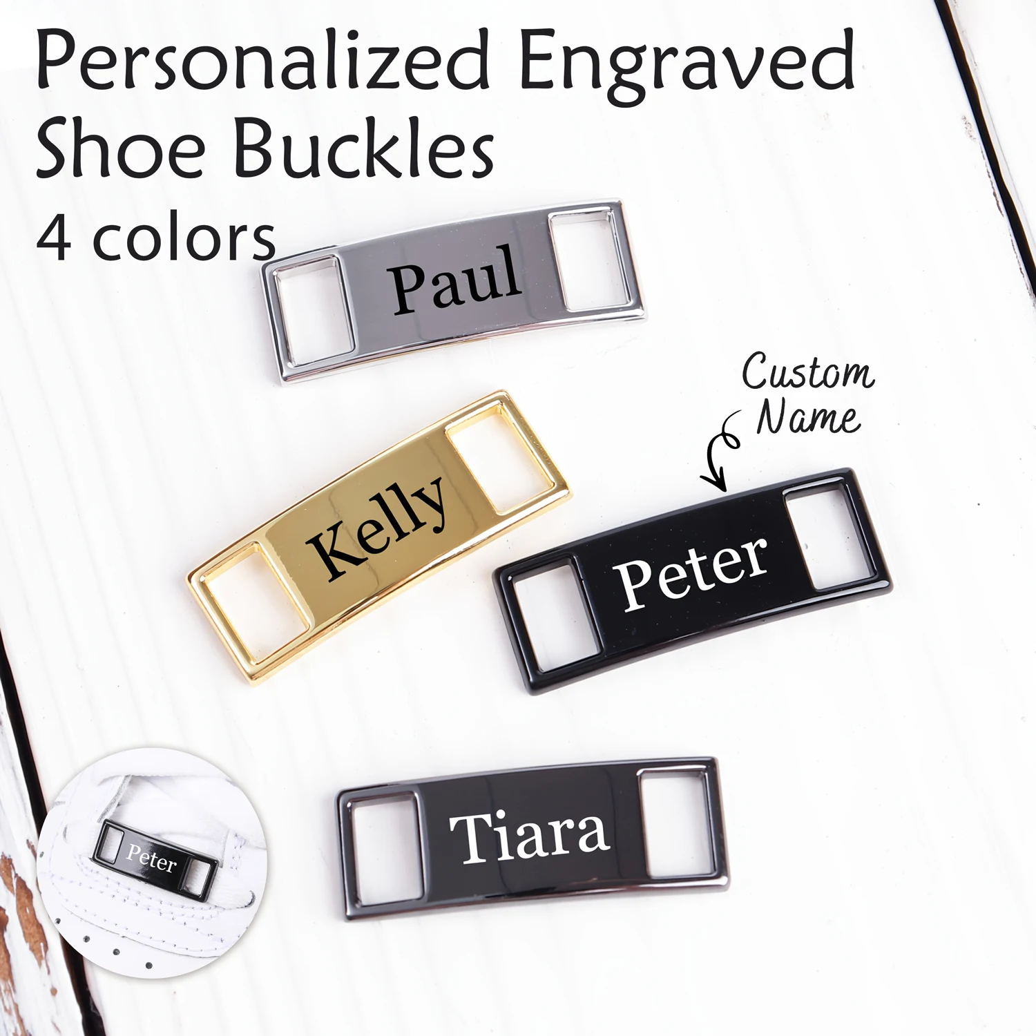 

Набор персонализированных бирок для обуви, индивидуальные бирки для шнурков, пряжки для кроссовок, металлические шармы для шнурков на заказ, подарок для марафонца