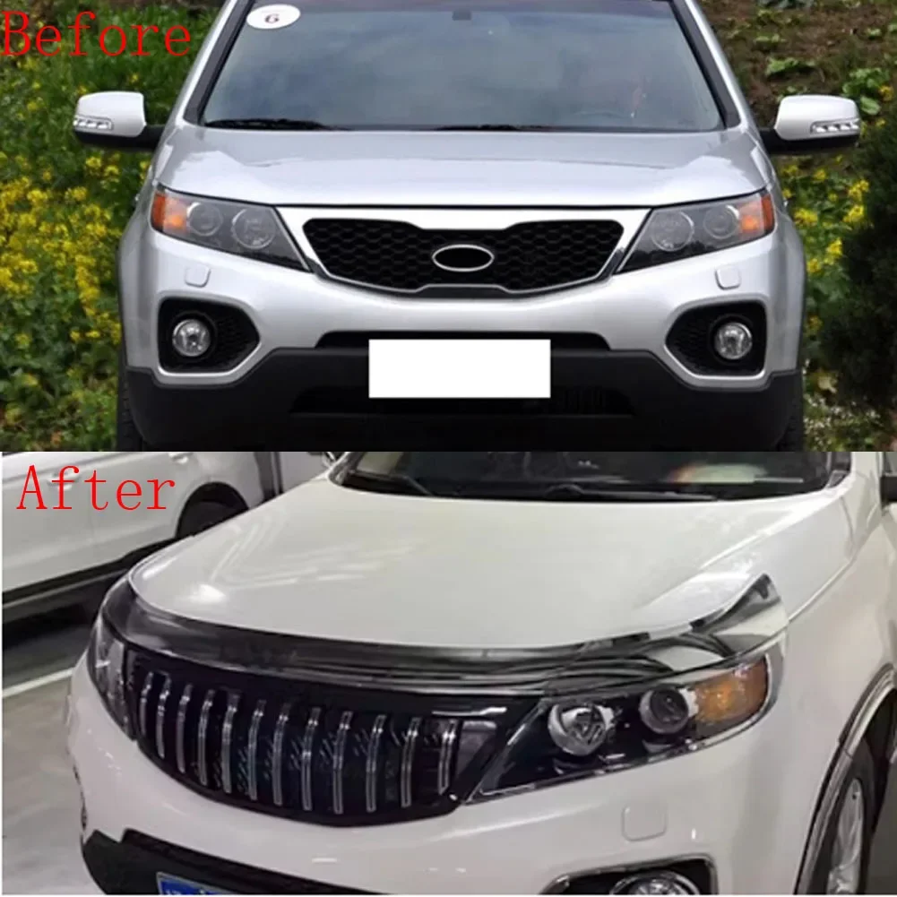 car front grille decorative cover For KIA Sorento Front grille modified racing grille decoration car accessories 2009-2012