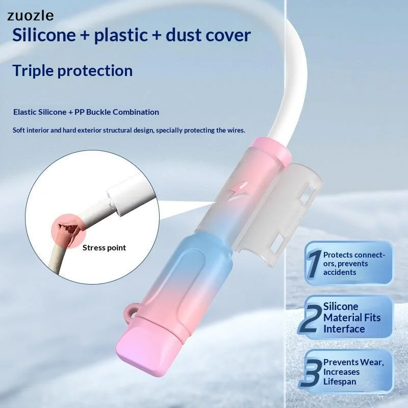 exquisiteSoft Silicone Charger Cable Winder Protector USB Type C Anti-break Protective Sleeve For Phone Data Line Cover