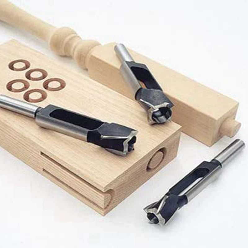 ABPP-4 PCS 8/10/12/15Mm Wood Dowel Plug Cutter With 13Mm Shank, Tenon Dowel Cutting Tools Woodworking Drill Bit