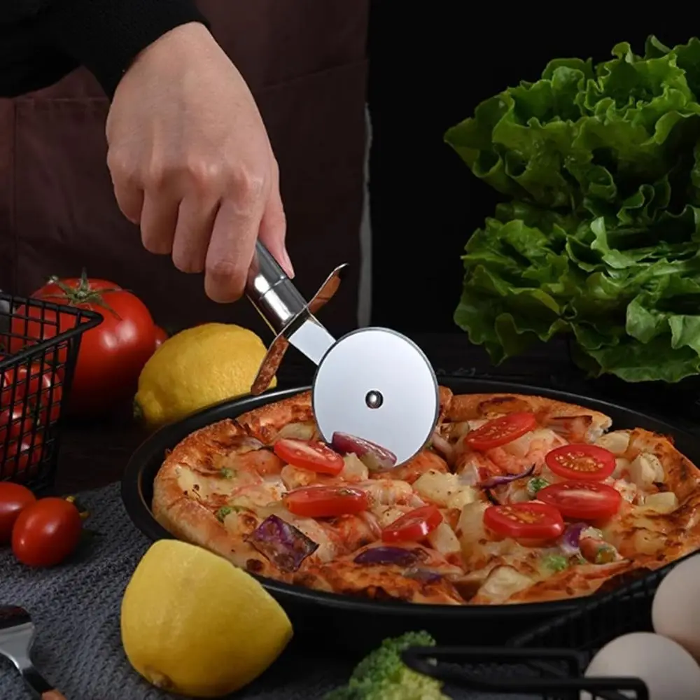 

3Pcs/Set Carbon Steel Pizza Pan Non-Stick Black Pizza Oven Tray Professional Easy Demoulding Pizza Mould Kitchen