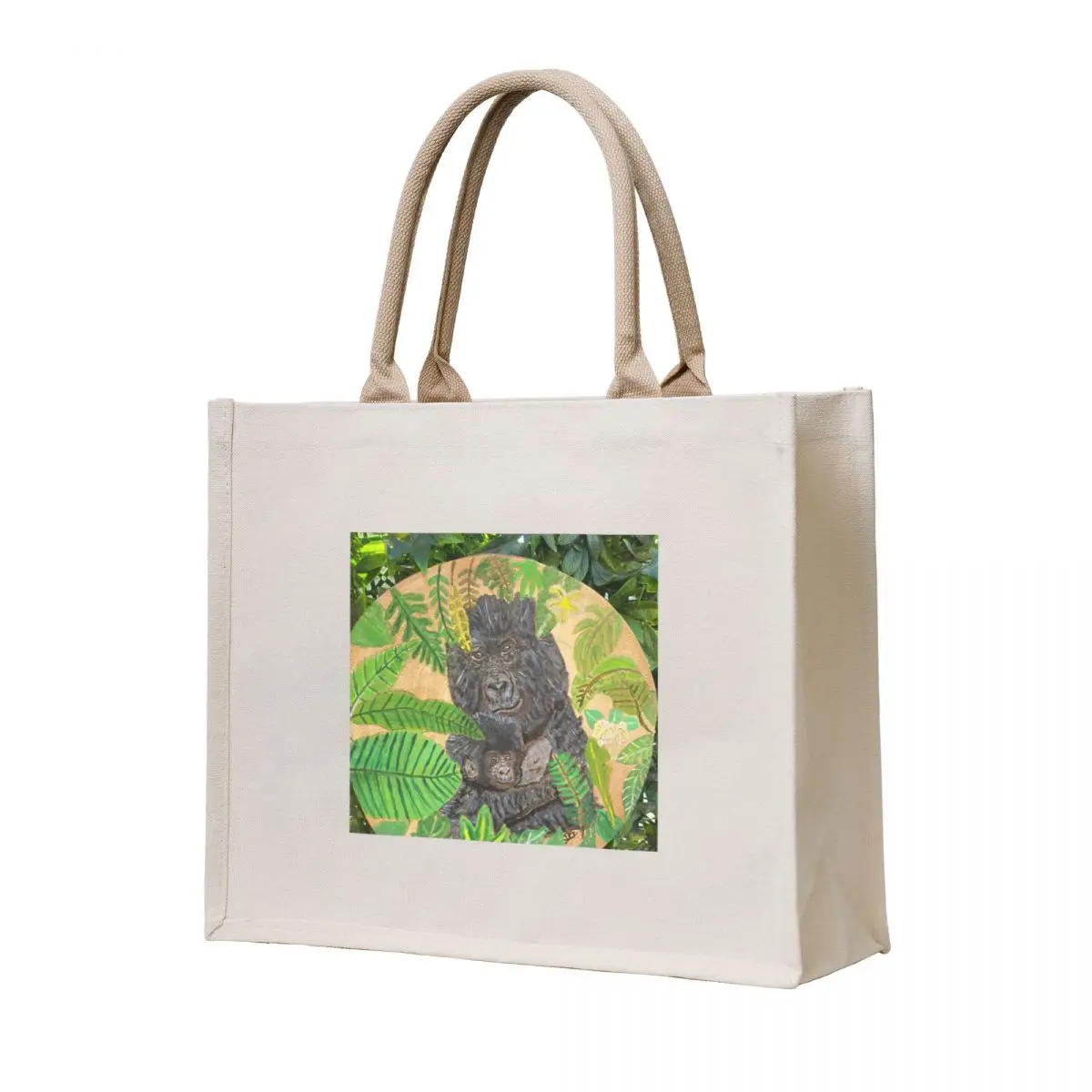 

Mumma and baby gorilla Tote Bag shopper bags Canvas stote bag sac pour femme Canvas bag