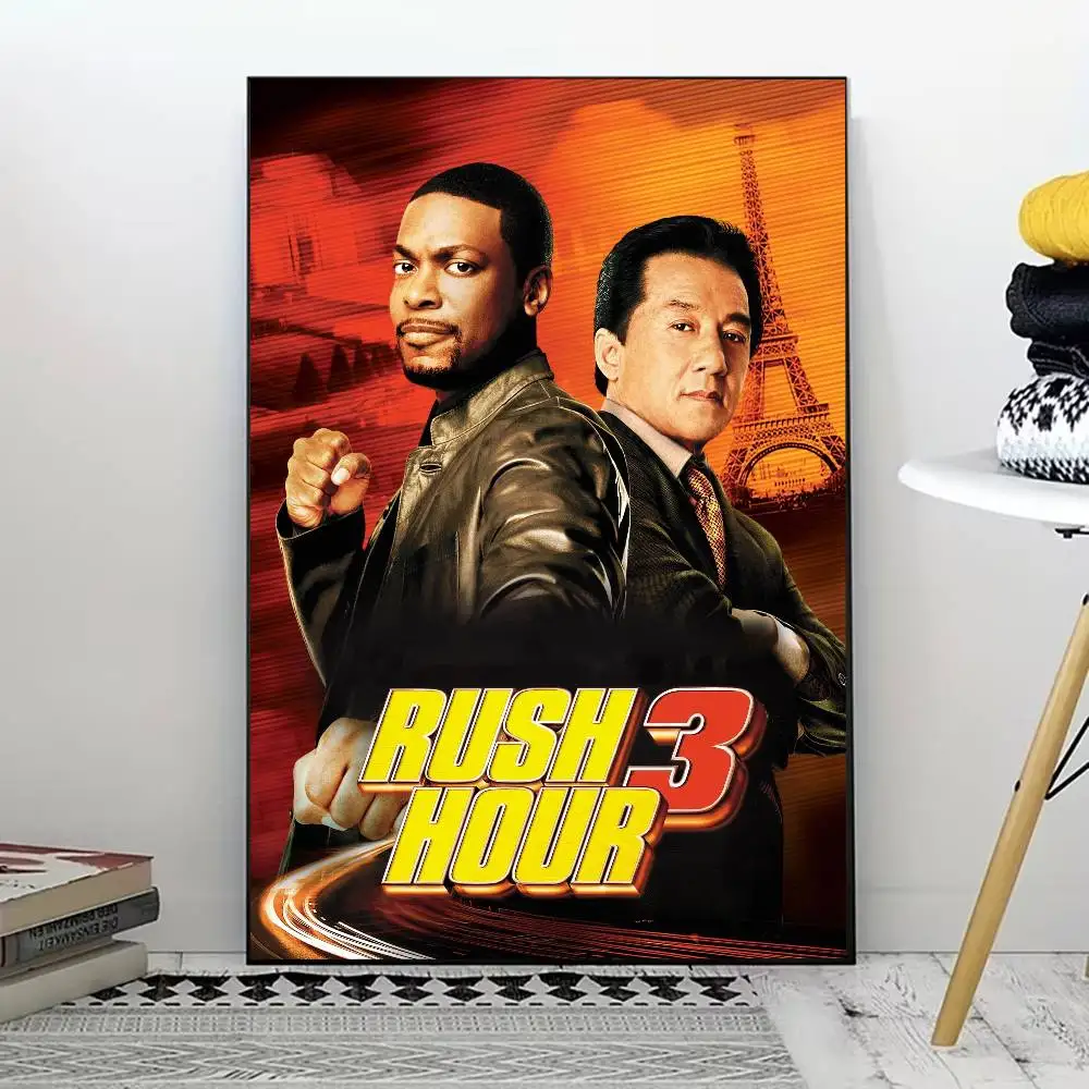R-Rush Hour Moive Poster for Living Room, Bedroom, Office, or Bar, Frameless, Indoor Use, Bedroom Wall Art.