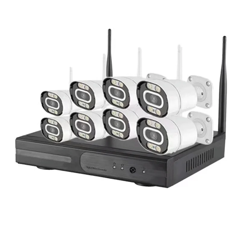 Outdoor 8ch 3MP 5MP BULLET Wireless CCTV System NVR Camera Kit Outdoor Night Vision Security IP WIFI Cctv Camera Kit