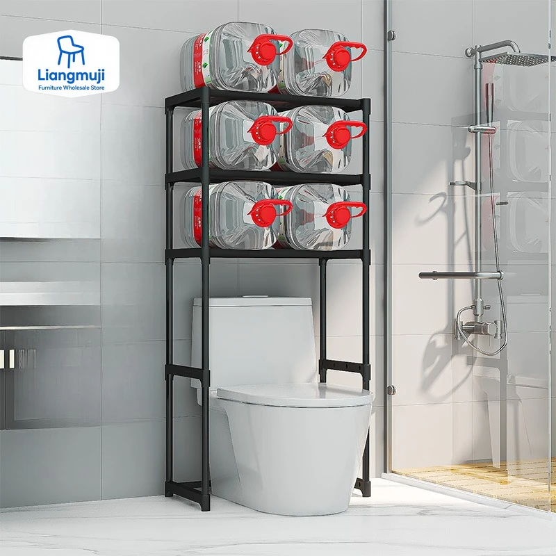 

Over The Toilet Storage Rack Multilayer Perforation-Free Washing Machine Shelf Multi-Functional Toilet Simple Storage Cabinet