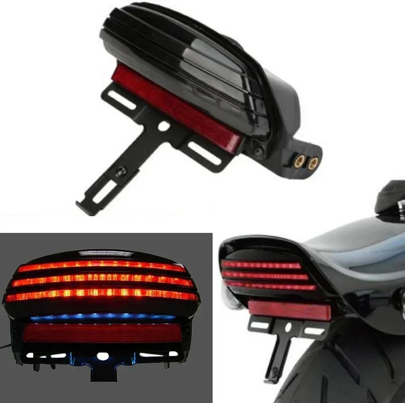 

Tri Bar Fender LED Rear Tail Light License Plate Bracket Light Accessories For Harley Night Train FXSTC FXSTS FLSTSB T 2006-up