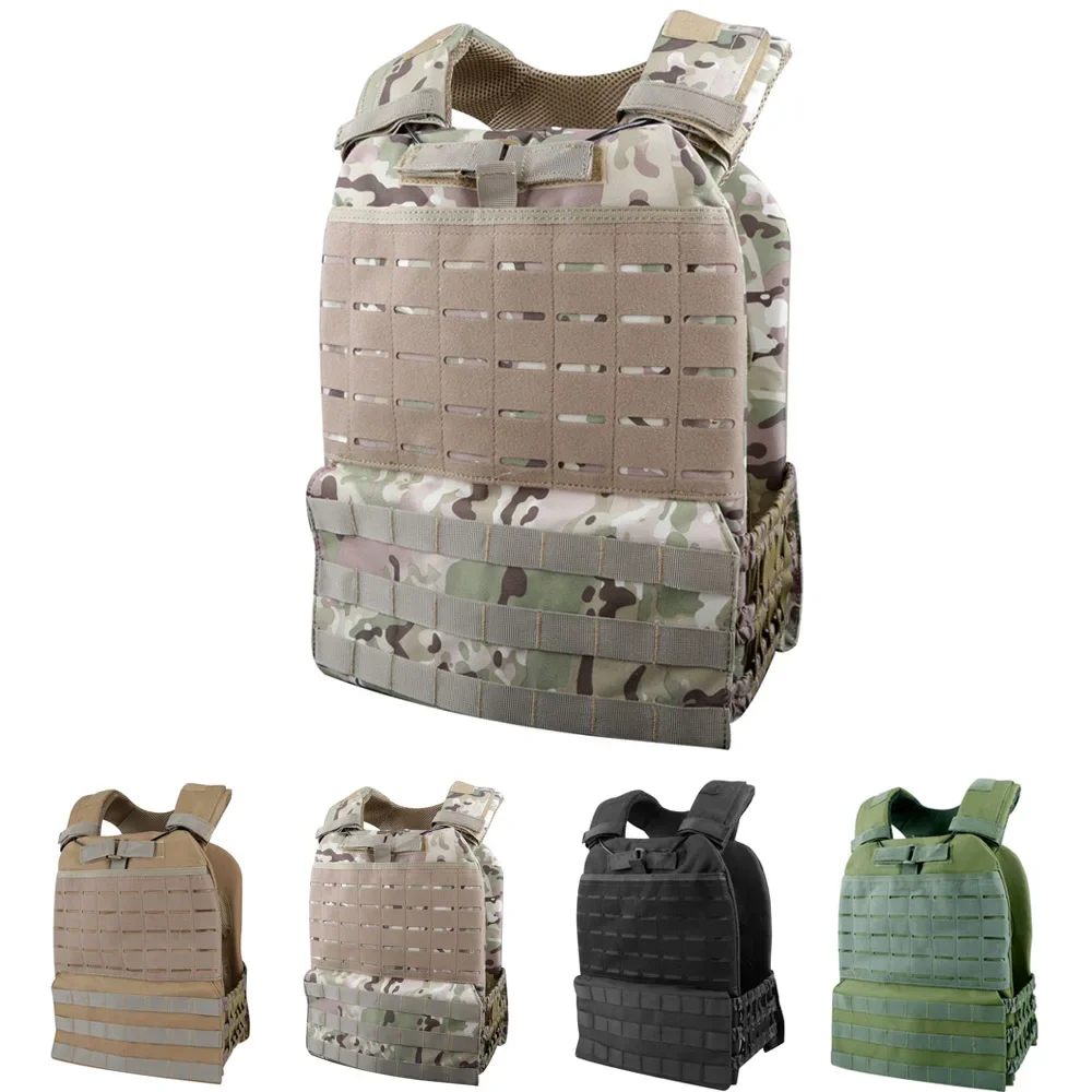 Tactical Vest Men Molle Hunting Vest Combat Assault Pate Carrier CS Wargame Military Training Body Armor Wear Airsoft Vests