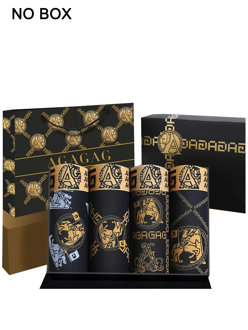 4pcs/set Men's Underwear New Style Fashionable Boxer Antibacterial Comfortable Men Boxershorts Boys Thin Flat Corner Panties