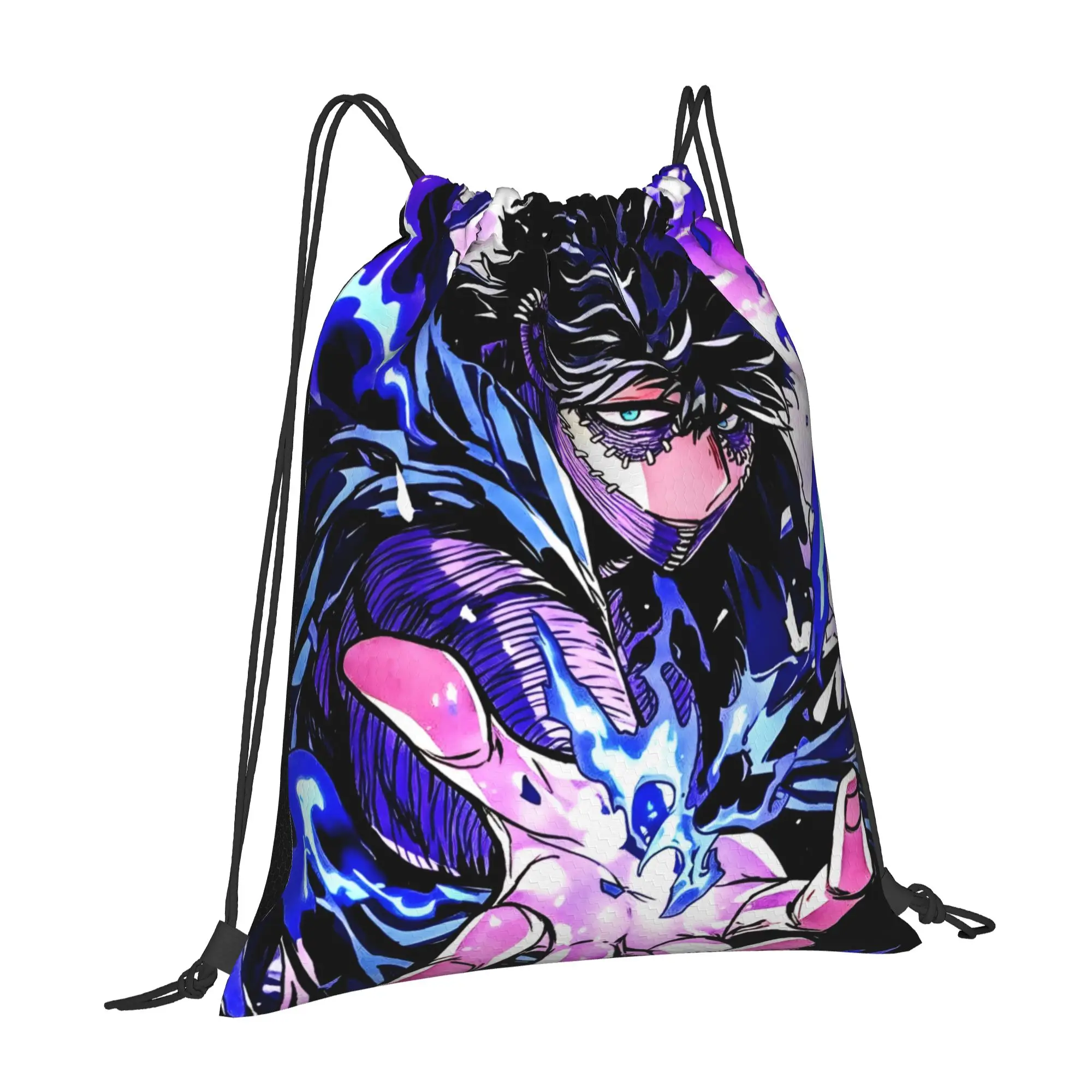 1 pc Dabi Manga Style My Hero Academia Portable Sports Drawstring Bags Storage Backpacks