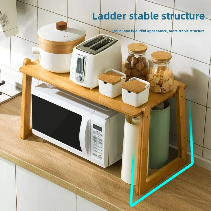 

Кухонная полка-органайзер для специй и микроволновой печи, подставка для посуды, товары для дома Daquan