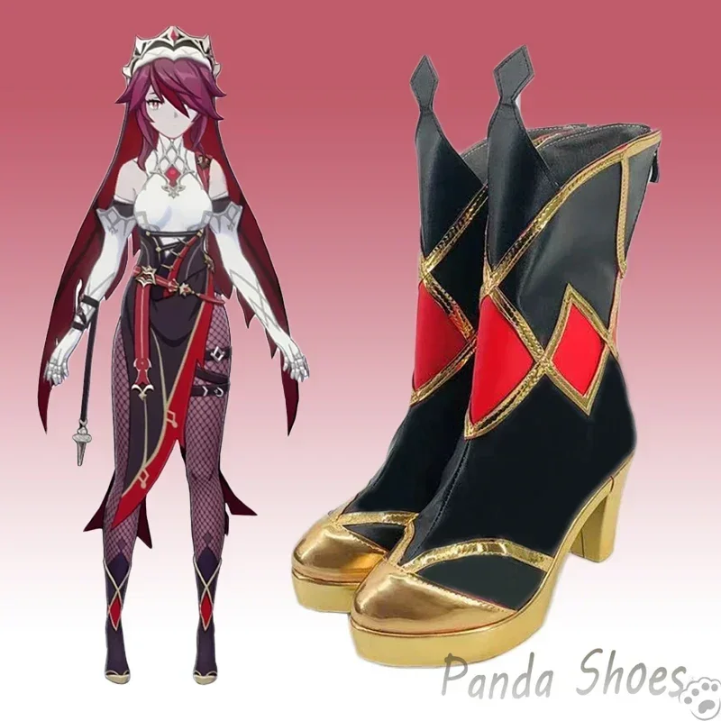 

Genshinimpact Rosaria Cosplay Shoes Anime Game Cos Long Black Boots Rosaria Cosplay Costume Prop Shoes for Con Halloween Party