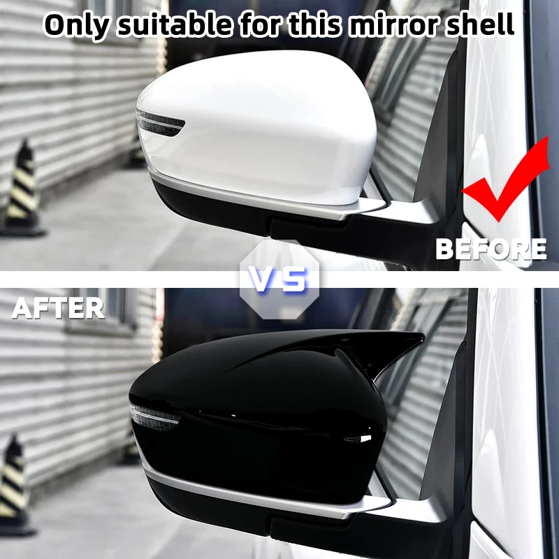 For Geely Coolray 2023 2024 Bright black Rearview Mirror Protective Cover Made of ABS Material Car Accessories