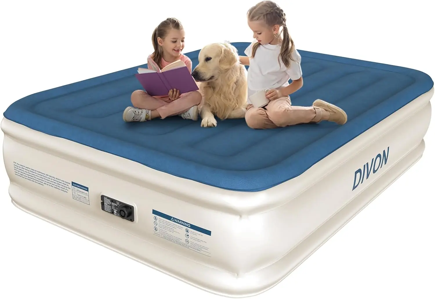 

Полноразмерный надувной матрас со встроенным насосом, надувная кровать толщиной 18 дюймов в течение 3 минут, портативный для кемпинга и путешествий