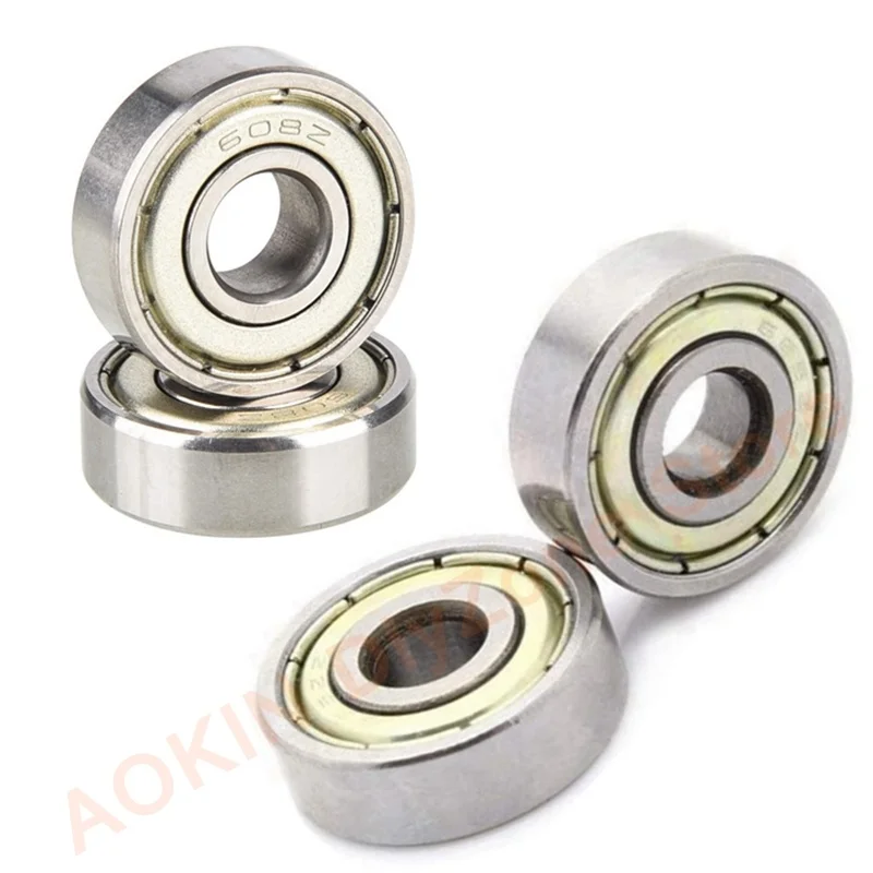 

4 Pcs 3D Printer 608ZZ Double Metal Seal Bearings Deep Groove 8x22x7mm for Skateboards, Inline Skates, Scooters