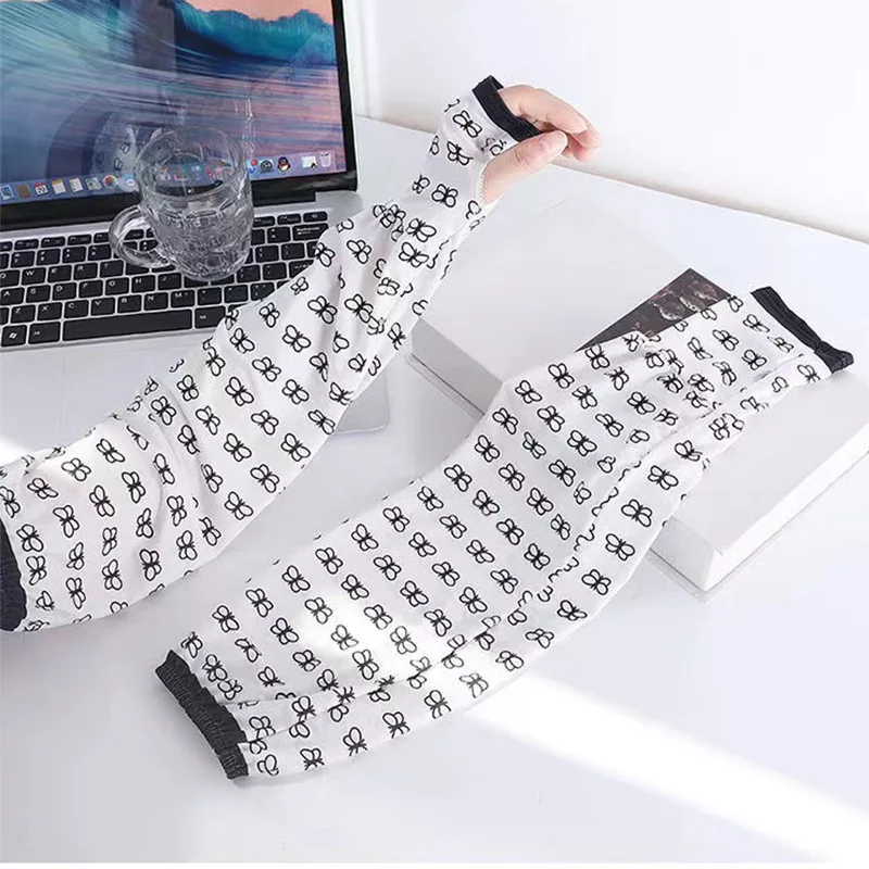 أكمام فضفاضة واقية من الشمس للصيف من الحرير الجليدي، أكمام واقية للذراع لركوب الدراجات في الهواء الطلق ومضادة للأشعة فوق البنفسجية، أكمام ثلجية للرجال والنساء