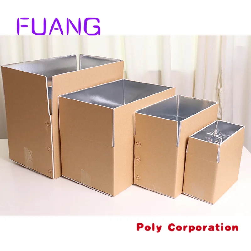 Custom  China Carton Factory Thermal Insulation Paper Boxes Aluminum Paper Box For Food Shippingpacking box for small business