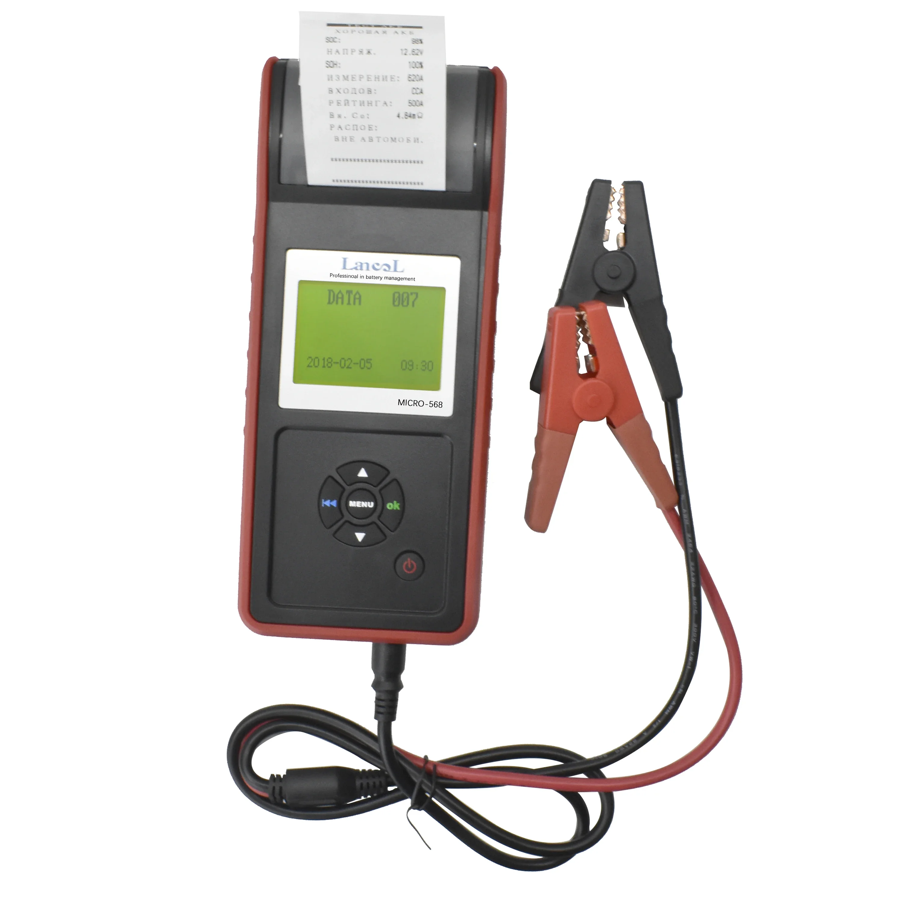 12v Battery Capacity Tester Auto Meter MICRO 568 With Printer Change Language