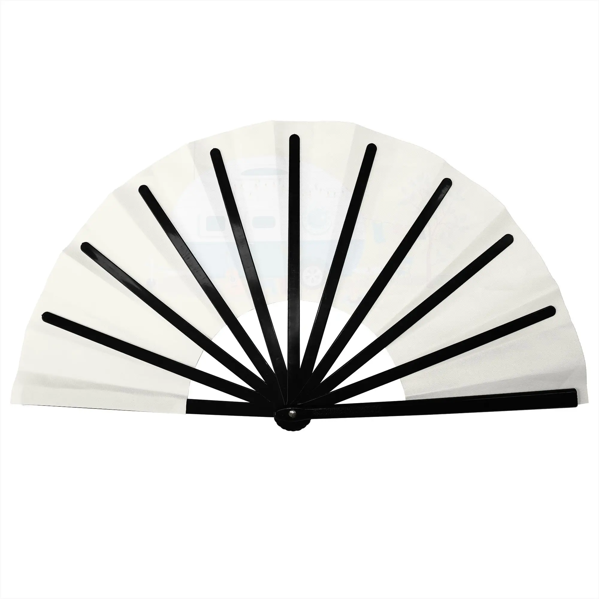 Happy Camper Stylish Hand Fan  Men Camping Life Printed Polyester Fan Trendy For Wedding Party Gift