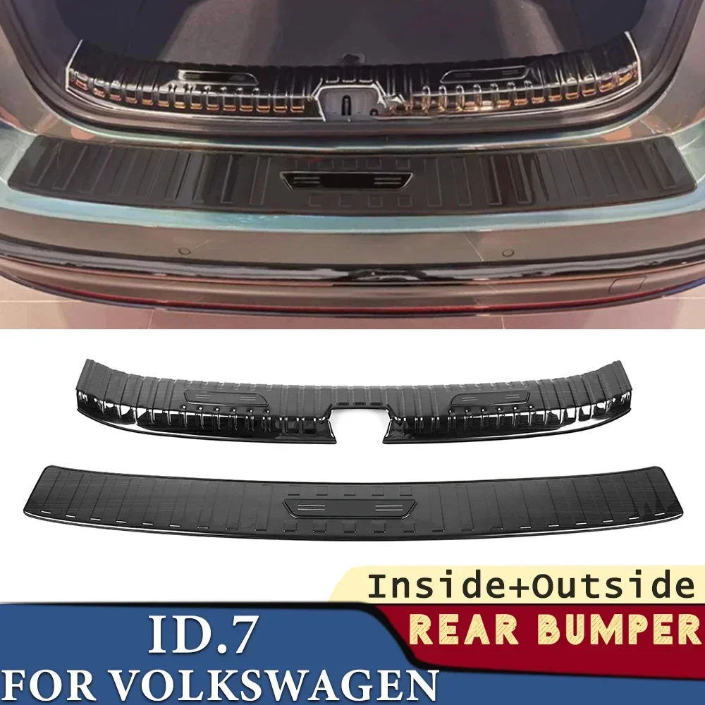 

Trunk Bumper for Volkswagen ID.7 2024 ID7 Car Accessories Stainless Rear Fender Protector Sill Cover Stick Decoration