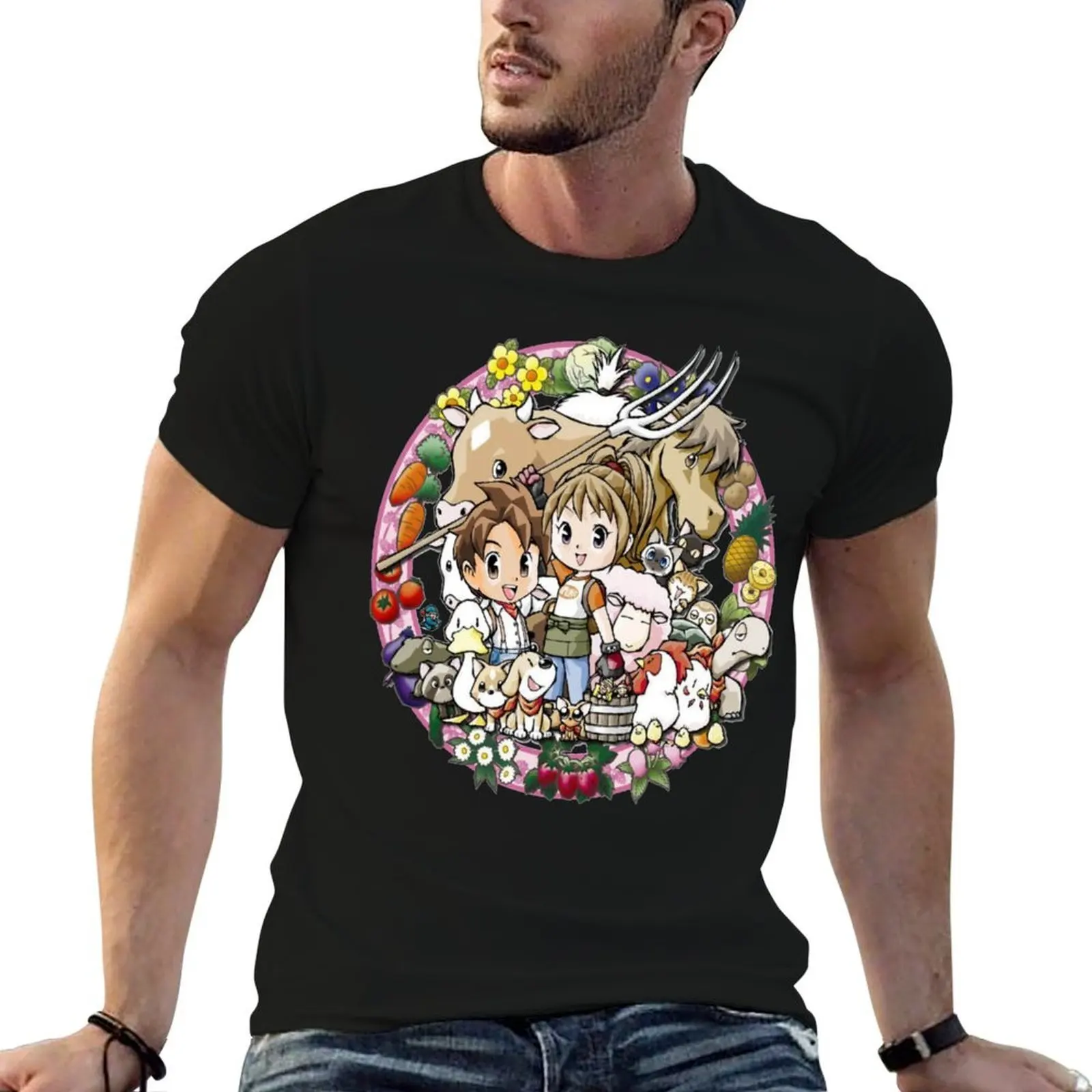 t man shirt shirts Harvest 100% cotton shirt T-Shirt pack man t t cotton luxury Moon